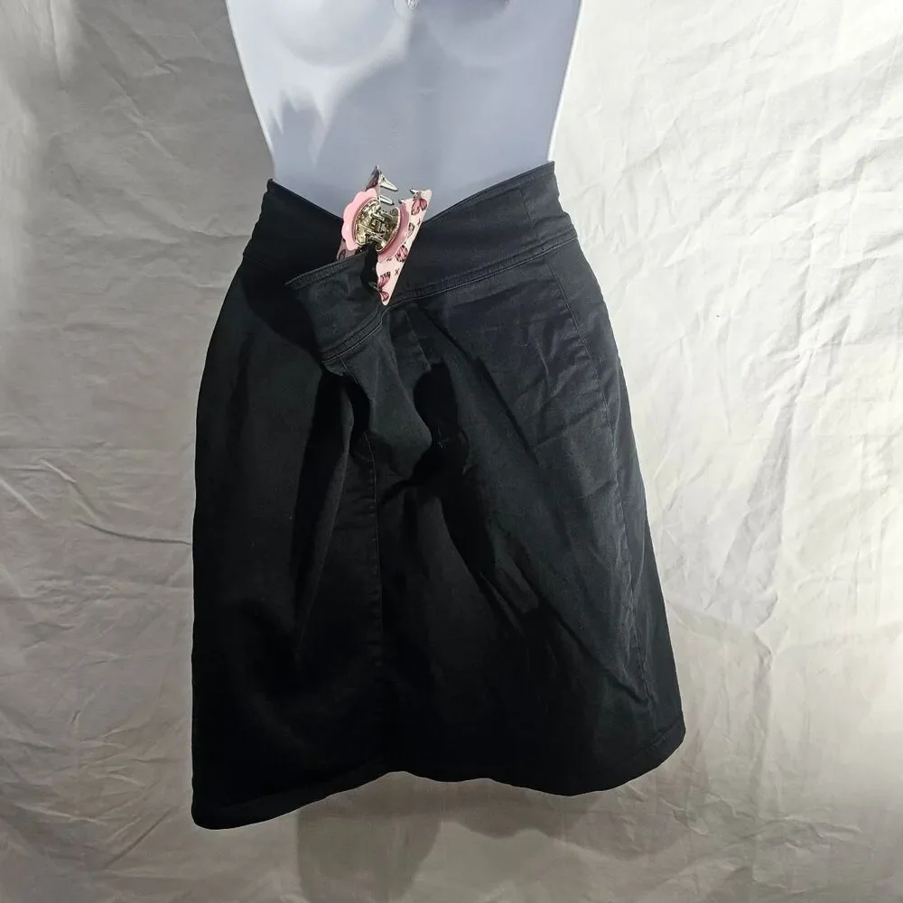 Black 90s vintage y2k mini skirt